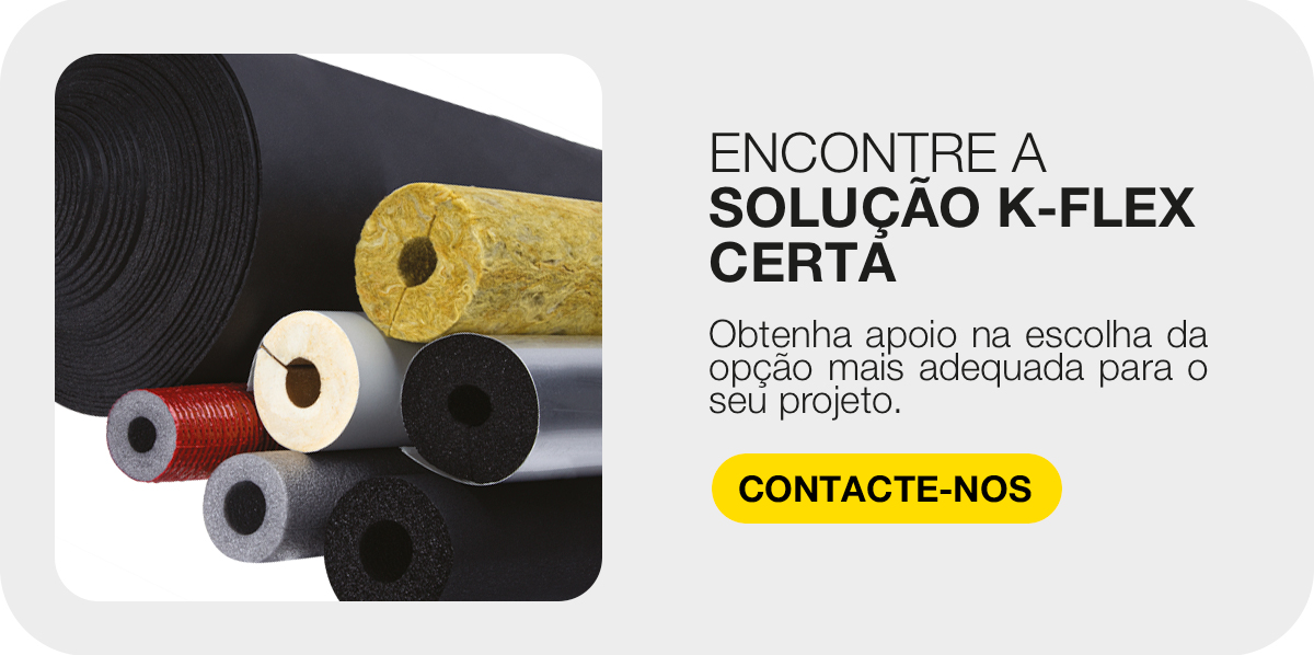 Gráfico K-FLEX com o título Como ler a documentação técnica e prévia de uma máquina marcando tubos isolantes.