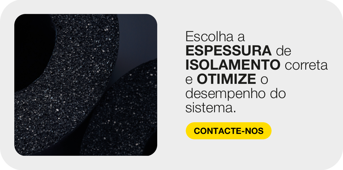 Banner K-FLEX sobre a escolha da espessura de isolamento correta.