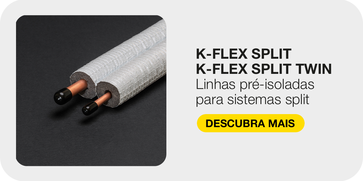 Tubos de cobre pré-isolados K-FLEX Split e K-FLEX Split Twin para sistemas split.