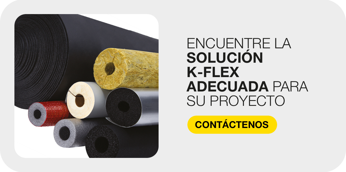 Banner en español sobre cómo leer documentación técnica, con fondo de material aislante K-FLEX y botón Leer más.